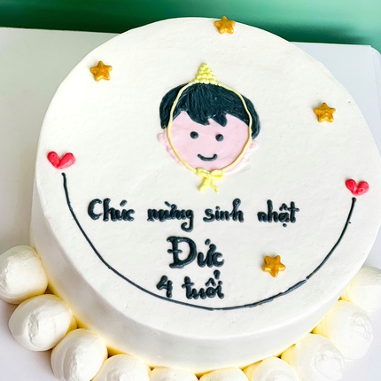 Bánh kem sinh nhật mừng bé trai 2 tuổi - Alo Flowers