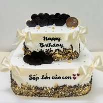 Bánh sinh nhật công ty hai tầng vuông